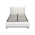 King Single Bed Frame with Storage Space Gas Lift White