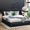 Queen Gas Lift Bed Frame PU Leather Storage Bed Base Black