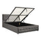 Queen Bed Frame with Storage Space Gas Lift Grey