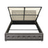 Queen Bed Frame with Storage Space Gas Lift Grey