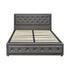 Queen Bed Frame with Storage Space Gas Lift Grey