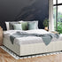 Bed Frame Double Size Gas Lift Storage Base Velvet Cream