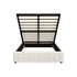 Bed Frame Double Size Gas Lift Storage Base Velvet Cream