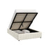 Bed Frame Double Size Gas Lift Storage Base Velvet Cream