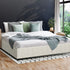 Bed Frame King Size Gas Lift Storage Base Velvet Cream