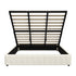 Bed Frame King Size Gas Lift Storage Base Velvet Cream