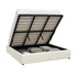 Bed Frame King Size Gas Lift Storage Base Velvet Cream