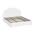 Oikiture Bed Frame King Size With Gas Lift Storage Base LED Lights Boucle White