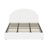 Oikiture Bed Frame King Size With Gas Lift Storage Base LED Lights Boucle White