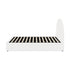 Oikiture Bed Frame King Size With Gas Lift Storage Base LED Lights Boucle White