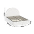 Oikiture Bed Frame King Single With Gas Lift Base PU Leather White
