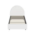 Oikiture Bed Frame Single Size With Gas Lift Base PU Leather White