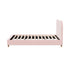 Oikiture Bed Frame Double Size Pink Boucle Cloud Shape