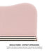 Oikiture Bed Frame Double Size Pink Boucle Cloud Shape