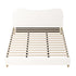 Bed Frame King Size White Boucle Cloud Shape