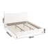 Bed Frame King Size White Boucle Cloud Shape