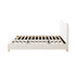 Bed Frame King Size White Boucle Cloud Shape