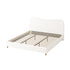 Bed Frame King Size White Boucle Cloud Shape