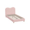 Oikiture Bed Frame King Single Size Pink Boucle Cloud Shape