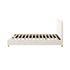 Bed Frame Queen Size White Boucle Cloud Shape