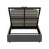Bed Frame Double Size Gas Lift Velvet Grey