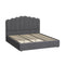 Bed Frame King Size Gas Lift Velvet Grey