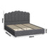 Bed Frame King Size Gas Lift Velvet Grey