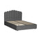Bed Frame Queen Size Gas Lift Velvet Grey