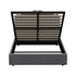Bed Frame Queen Size Gas Lift Velvet Grey