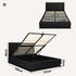 Double Bed Frame Gas Lift RBG Storage Space Black