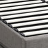Double Bed Frame with Gas Lift LED Storage Space Grey
