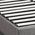 Oikiture King Bed Frame with Gas Lift LED Storage Space Grey