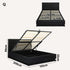 Queen Bed Frame Gas Lift RGB Storage Space Black