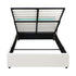 Bed Frame RGB LED Double Size Gas Lift Storage Base White
