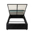 Bed Frame RGB LED King Single Gas Lift Storage Base Black