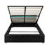 Bed Frame RGB LED Queen Size Gas Lift Storage Base Black