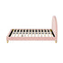 Bed Frame Double Size Bed Platform Arched Bedhead Pink Boucle