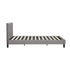 Bed Frame King Size Wooden Fabric Grey