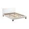 Bed Frame King Size White Boucle