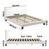 Bed Frame King Size White Boucle