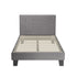 Bed Frame King Single Wooden Fabric Grey