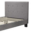 Bed Frame King Single Wooden Fabric Grey