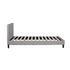 Bed Frame King Single Wooden Fabric Grey