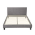Bed Frame Queen Size Wooden Fabric Grey