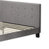 Bed Frame Queen Size Wooden Fabric Grey
