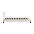 Bed Frame Queen Size White Boucle