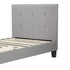 Bed Frame Single Size Wooden Fabric Grey