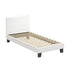 Bed Frame Single Size White Boucle