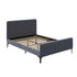 Bed Frame Double Size Beds Platform Velvet Fabric Grey
