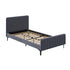 Bed Frame King Single Beds Platform Velvet Fabric Grey